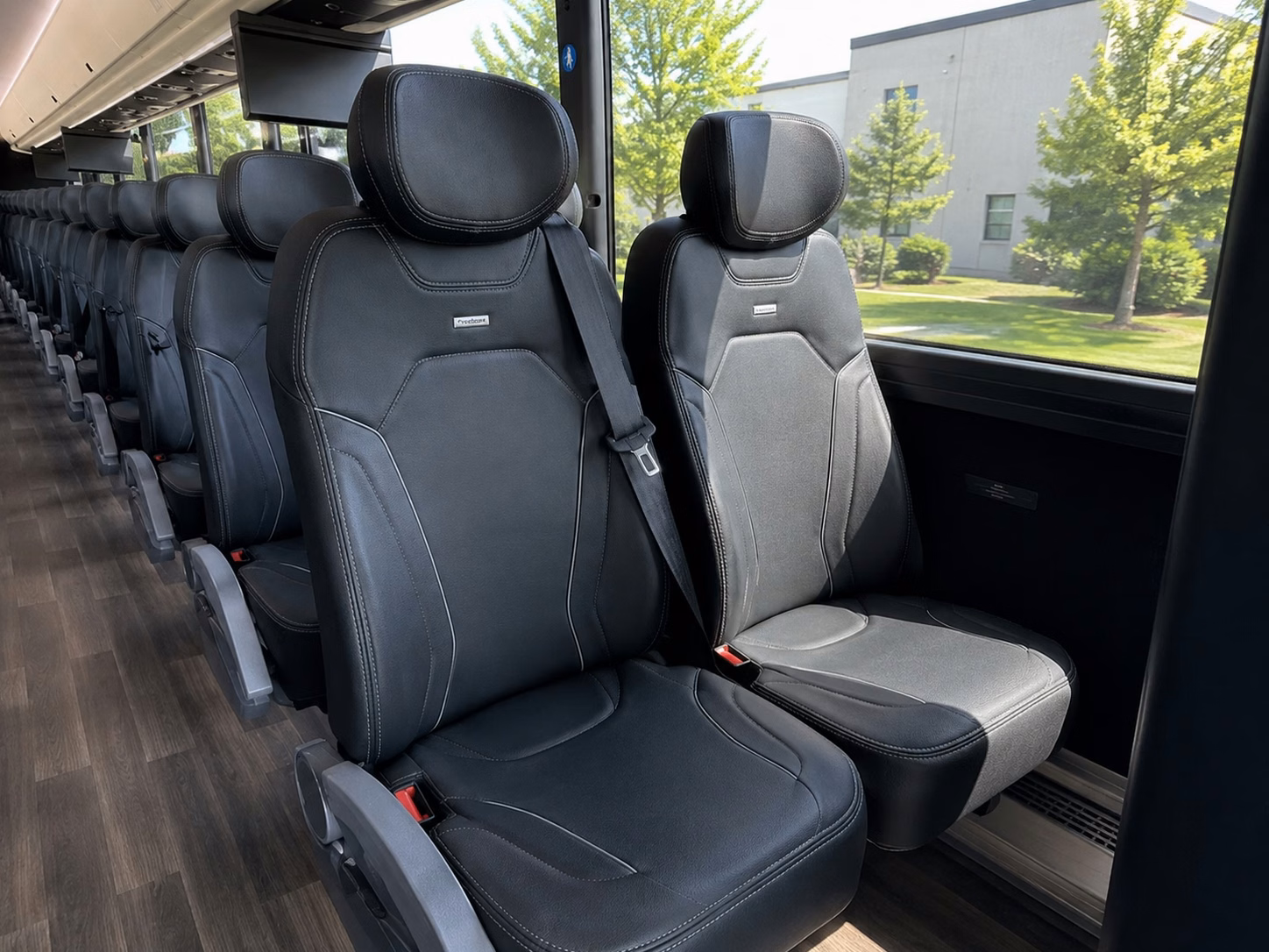 arlington charter bus rental interior