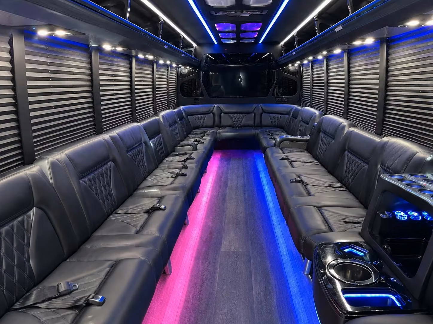 arlington prom party buses with the led lighting sound and style your group deserves